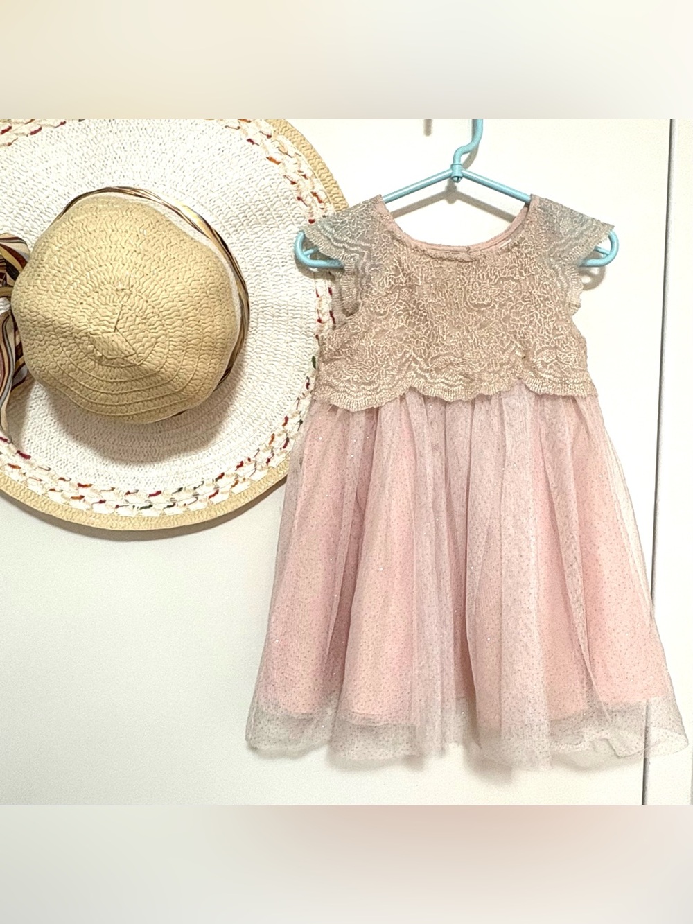 Catherine Malandrino Pink and Cream Kids Casual Dress